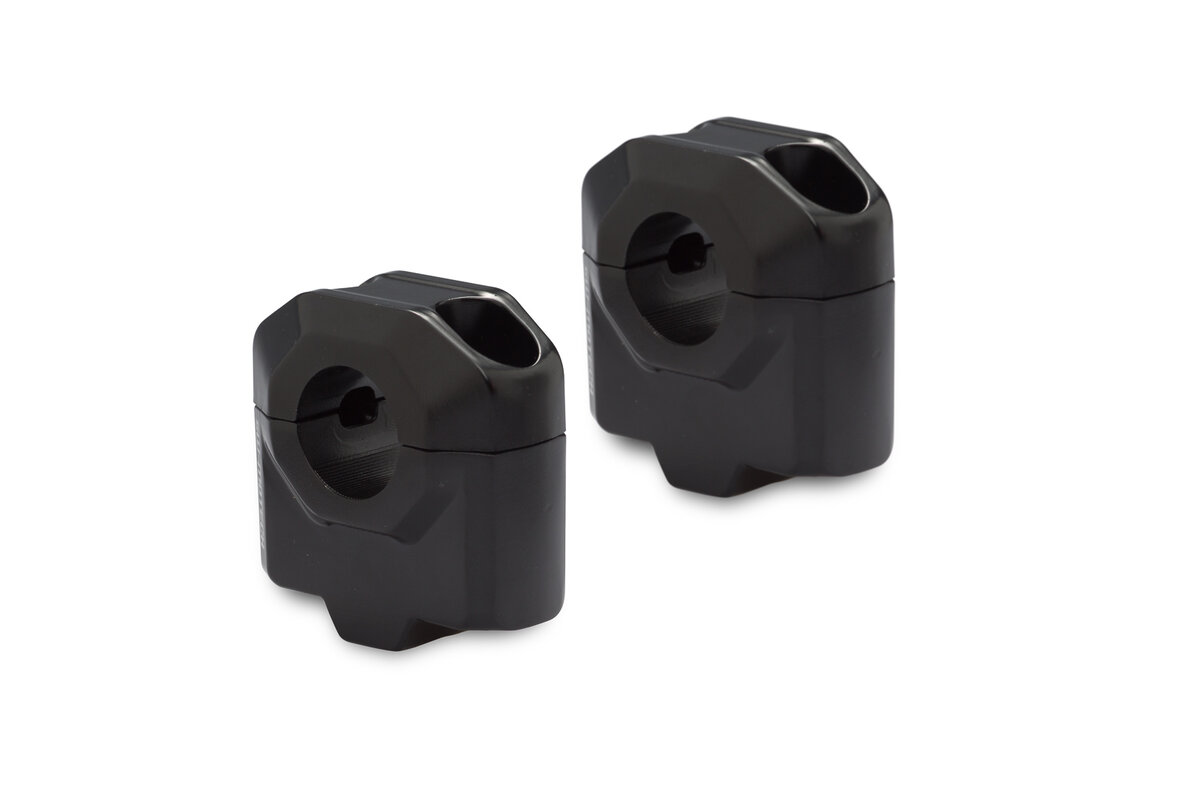 SW-Motech Lenkererhöhung, schwarz für Ø 22 mm Lenker, H=30 mm für Kawasaki Versys 650