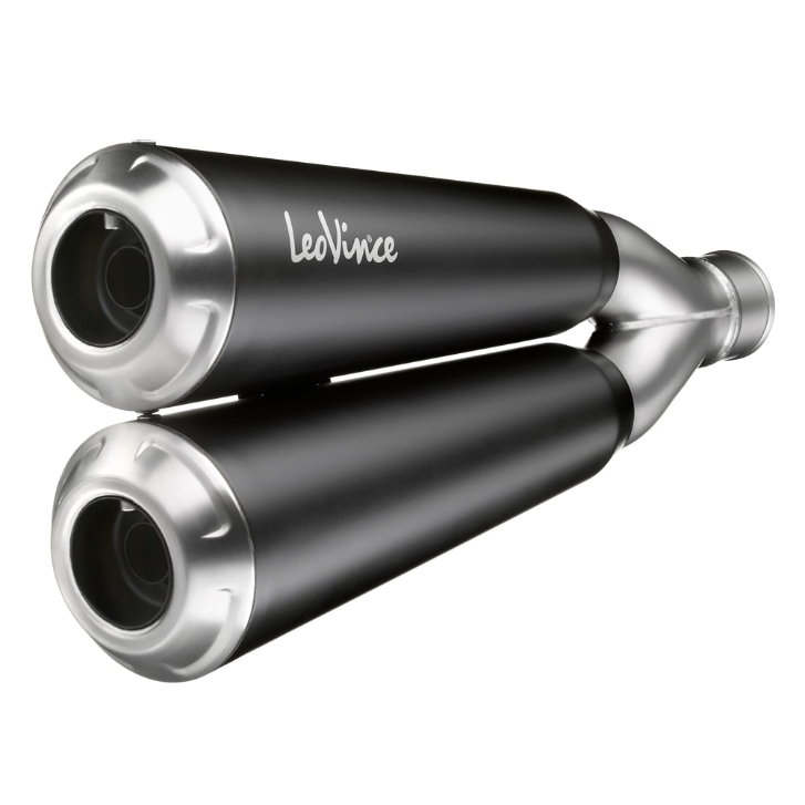 LeoVince Auspuffanlage GP Duals für Yamaha MT-09, Edelstahl schwarz, slip on, Euro4, E-Gutachten