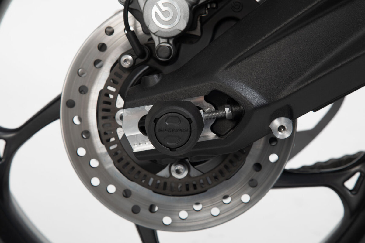 SW-Motech Sturzpad-Kit für Hinterachse schwarz für Yamaha YZF-R1, MT-10 /SP