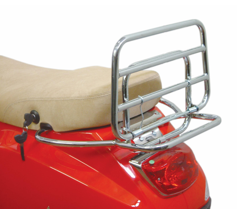 Gepäckträger hinten für Vespa LX/​LXV/S 50-150ccm, klappbar, chrom