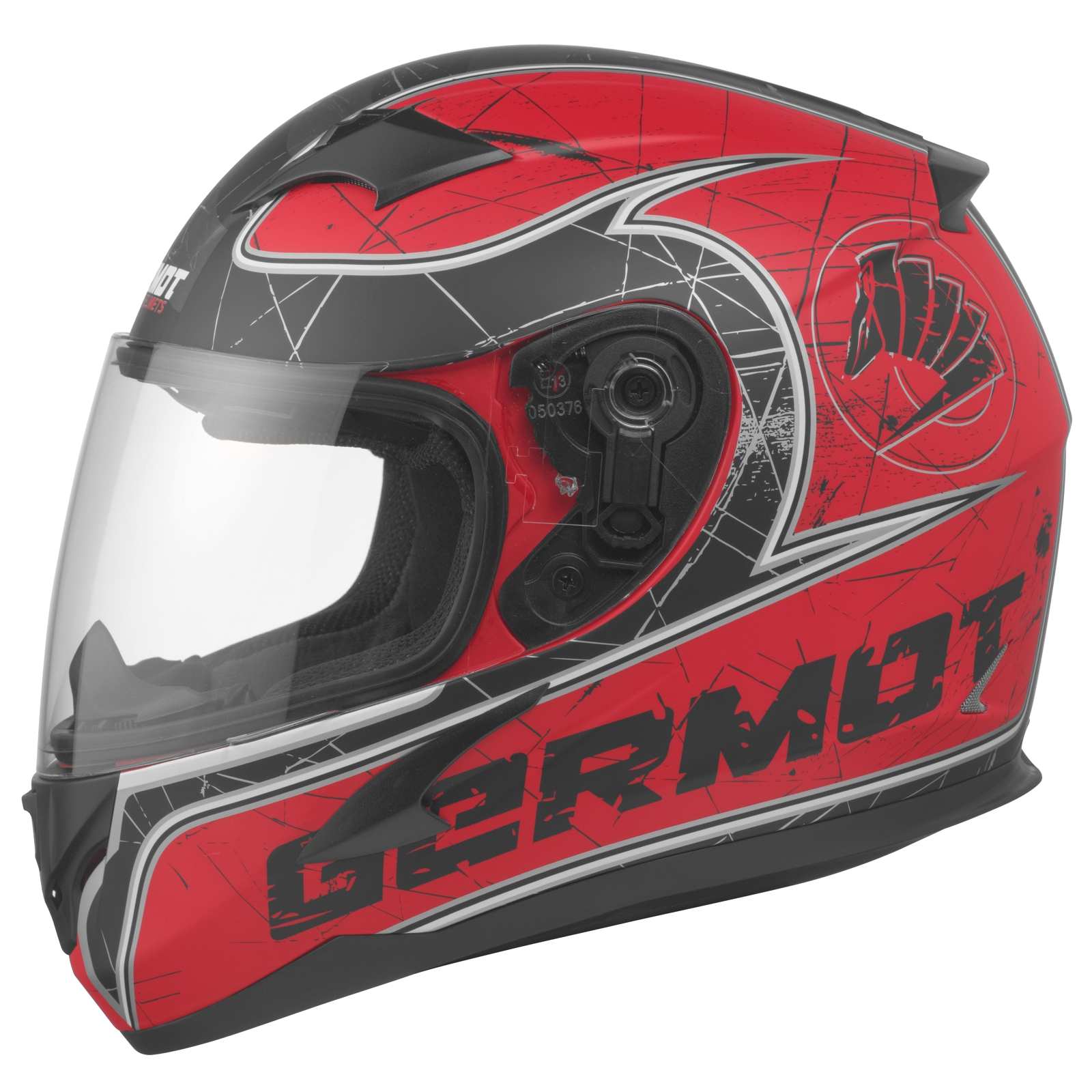 Germot Junior Helm GM 420, matt-rot/schwarz