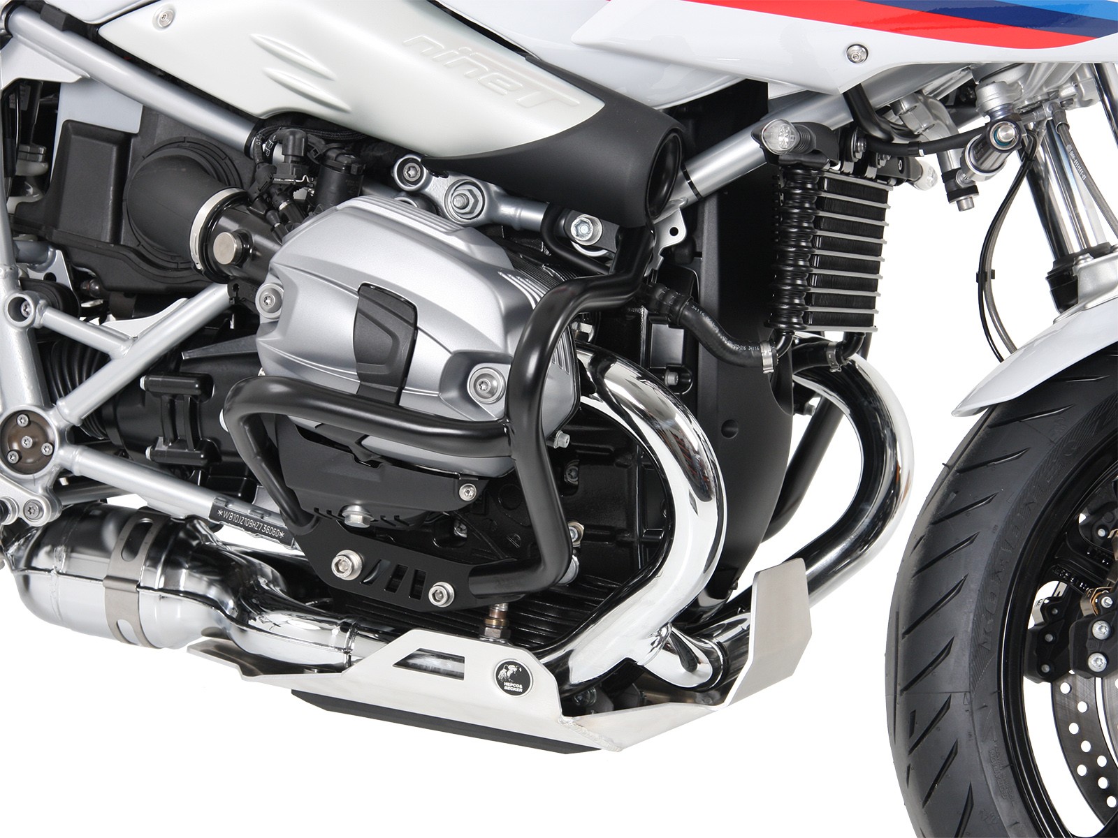 Motorschutzbügel silber für BMW R nineT Pure (16-23) Hepco & Becker