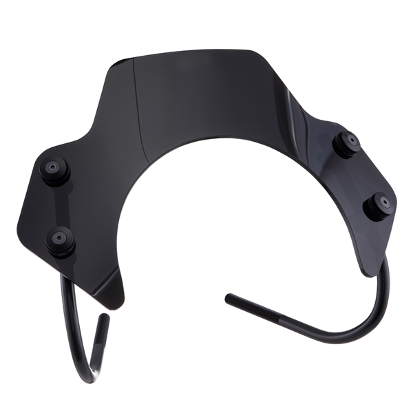 Flyscreen für Vespa GTS /​ GTS Super / ​GT /​ GT L 125-300ccm, schwarze Halter, schwarz getönt
