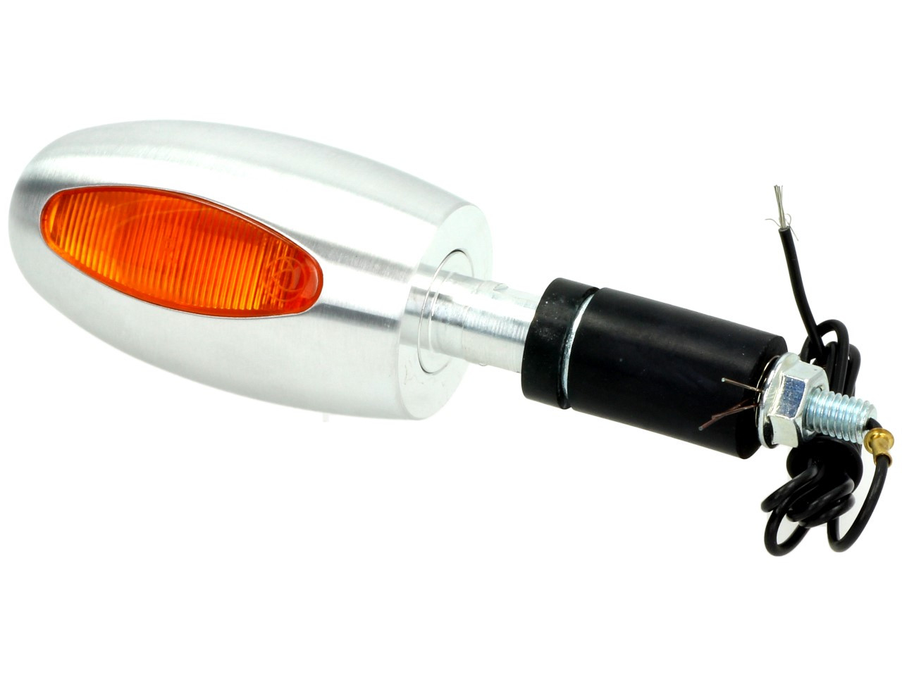 Kellermann Blinker, BL 1000 yellow, Aluminium, Halogen, VR/VL, 12 V, 21 W, silber seidenmatt