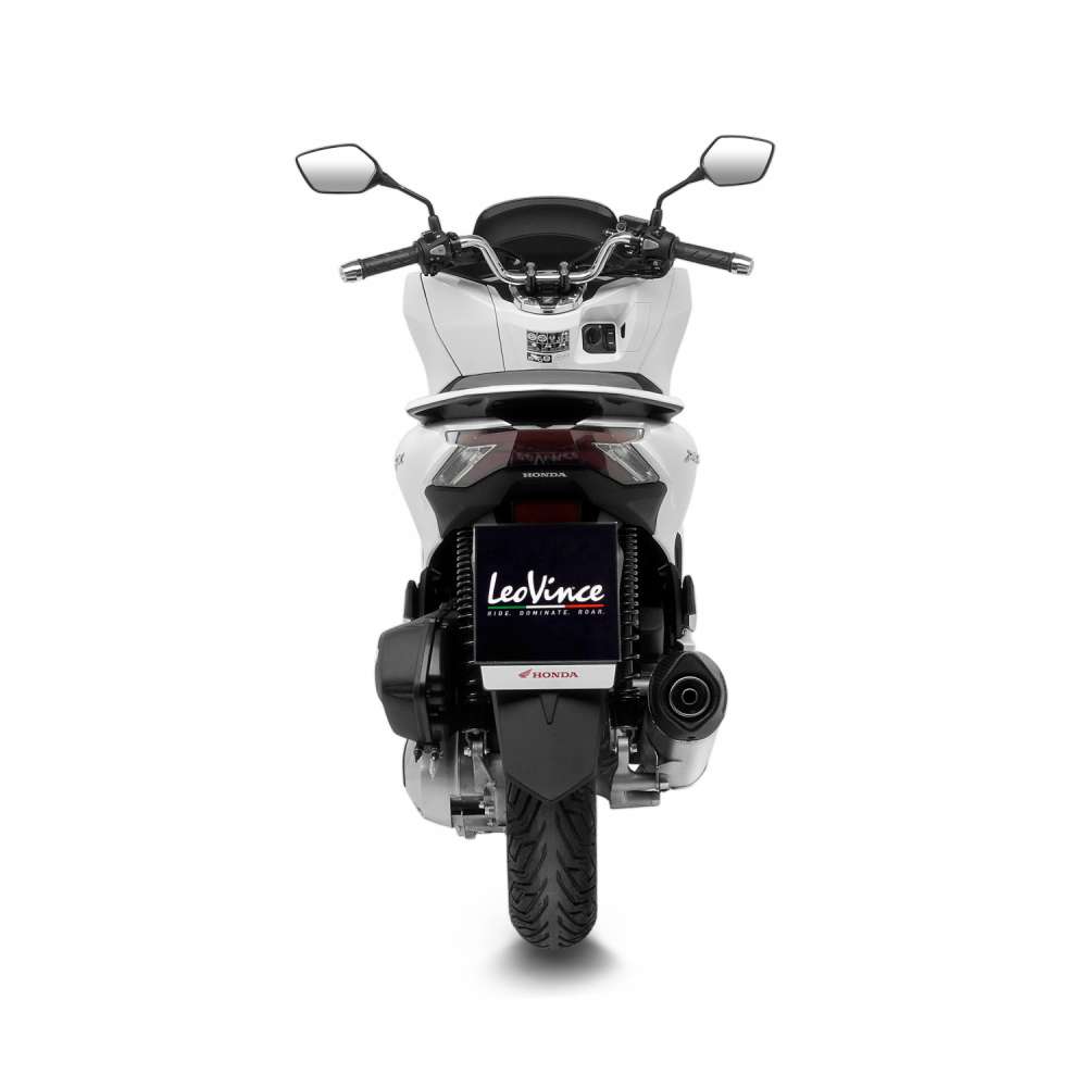 LeoVince Komplettanlage LV One Evo für Honda PCX 125, Edelstahl silber, E-Gutachten
