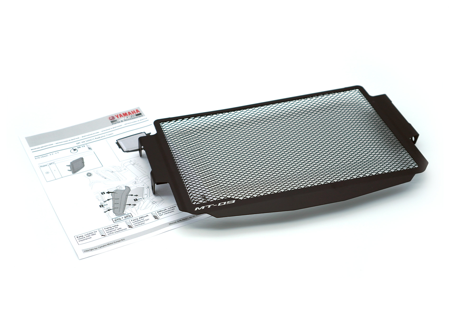 Kühlerabdeckung schwarz für MT-09 (Bj.21-) Original Yamaha