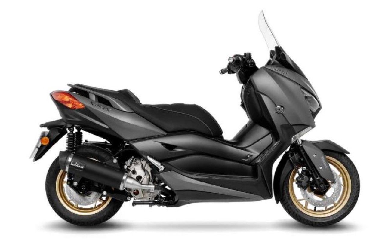 LeoVince Auspuffanlage SBK Nero für Yamaha X-Max 300 Tech Max, Edelstahl, slip on, ABE, Euro5