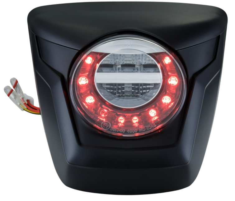 Rücklicht LED rot für Vespa Primavera/​Sprint 50-150ccm, Rand - schwarz matt