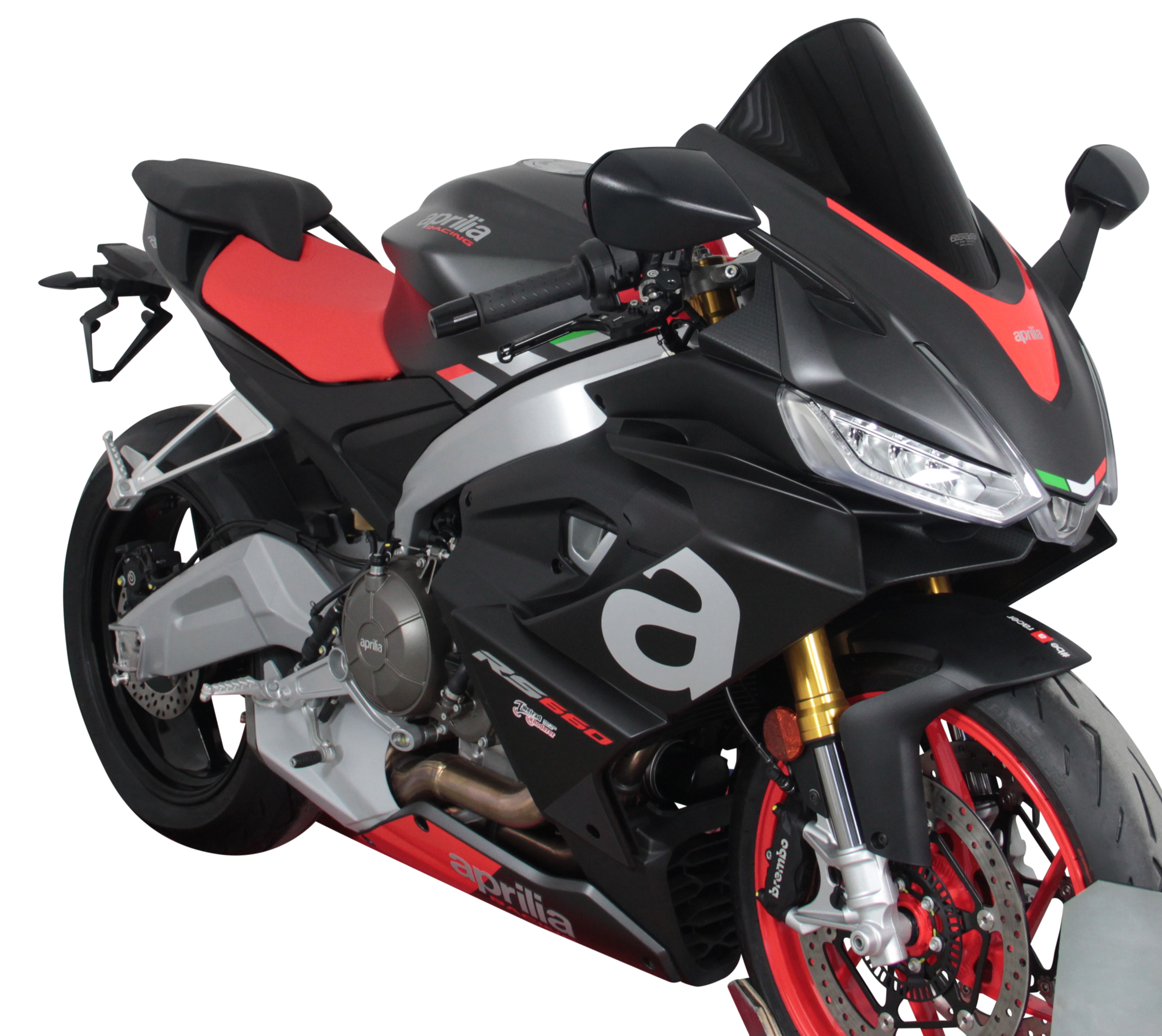 MRA Racingscheibe "R " schwarz für Aprilia RS 660 2021-