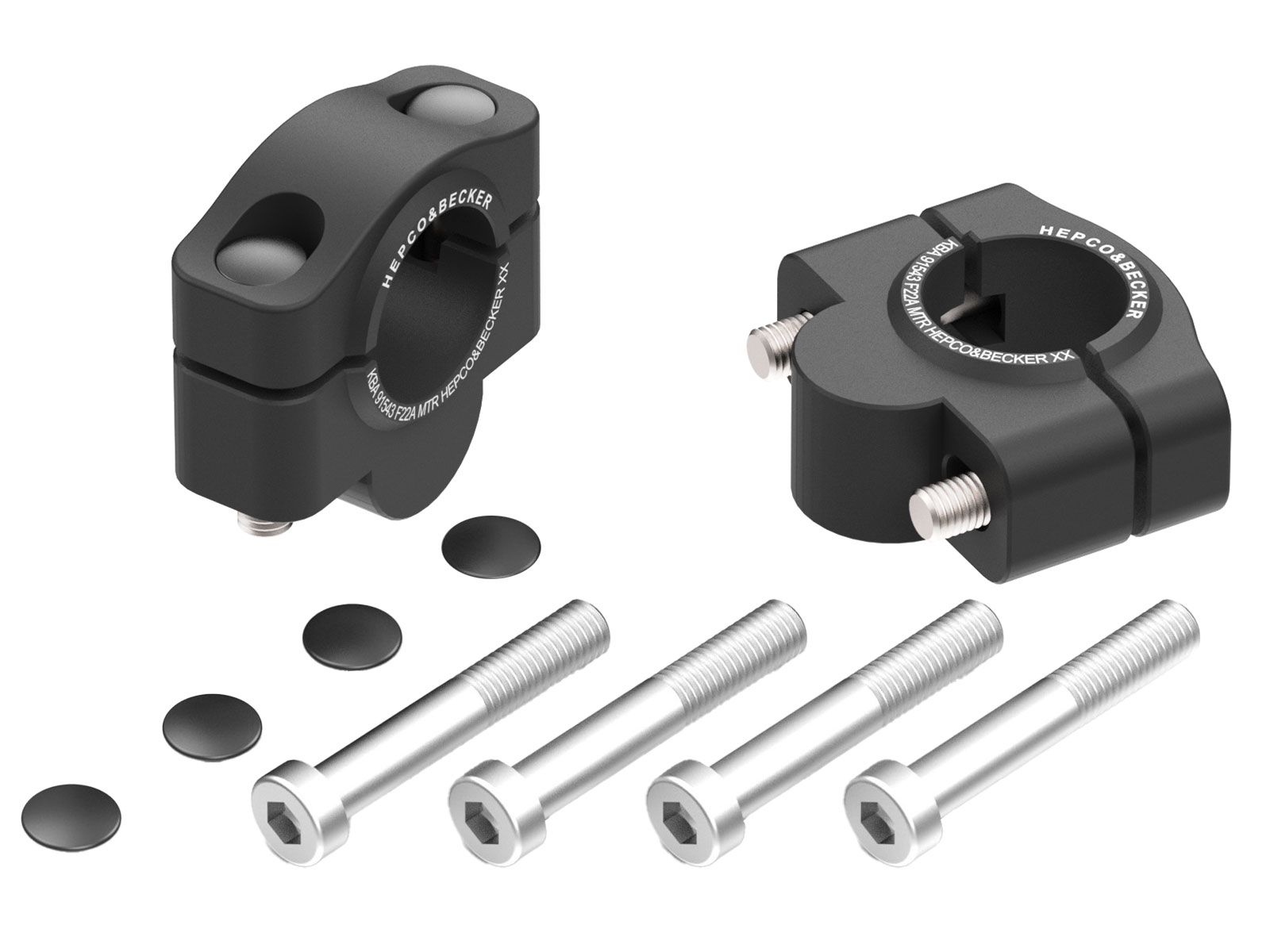 Lenkererhöhung silber H=20 mm für BMW F 800 R (09-14) Hepco & Becker
