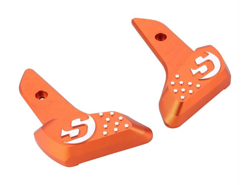 Fußrasten rechts und links für Vespa Primavera /​Sprint 50-150ccm 2T/​4T AC, orange matt