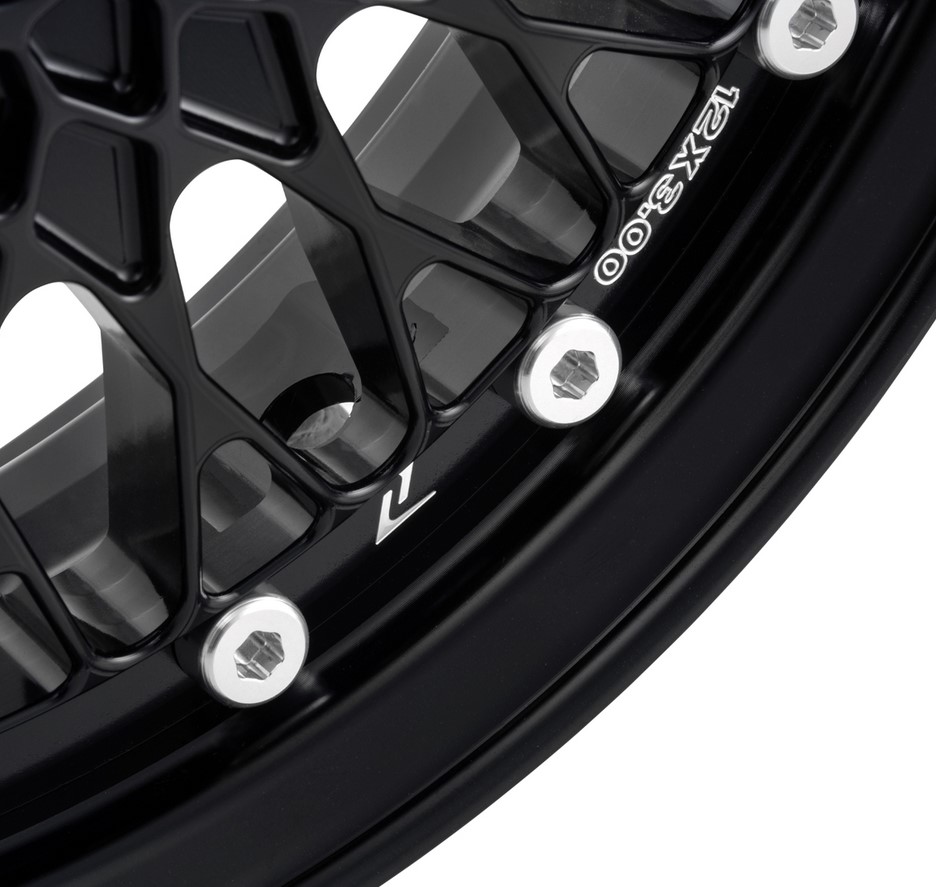 Felge Comb 1 vorne/hinten für Vespa GTS/​GTS Super/​GTV/GT/946 125-300ccm, schwarz glänzend
