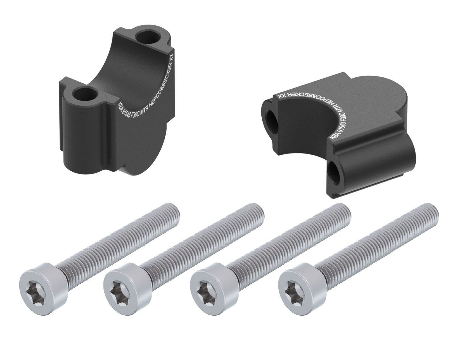 Lenkererhöhung H=30 mm schwarz für BMW R 1200 GS (04-07) Hepco & Becker