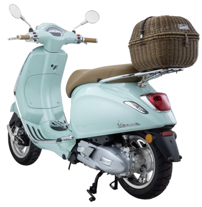 Gepäckkorb Classic für Vespa, dunkelbraun