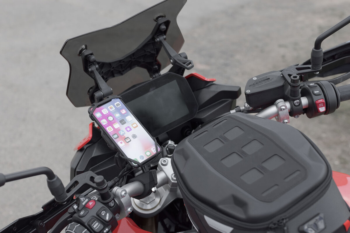 SW-Motech Navi-Halterung Kit T-Lock mit Smartphone Halter groß für Honda XL 750 Transalp