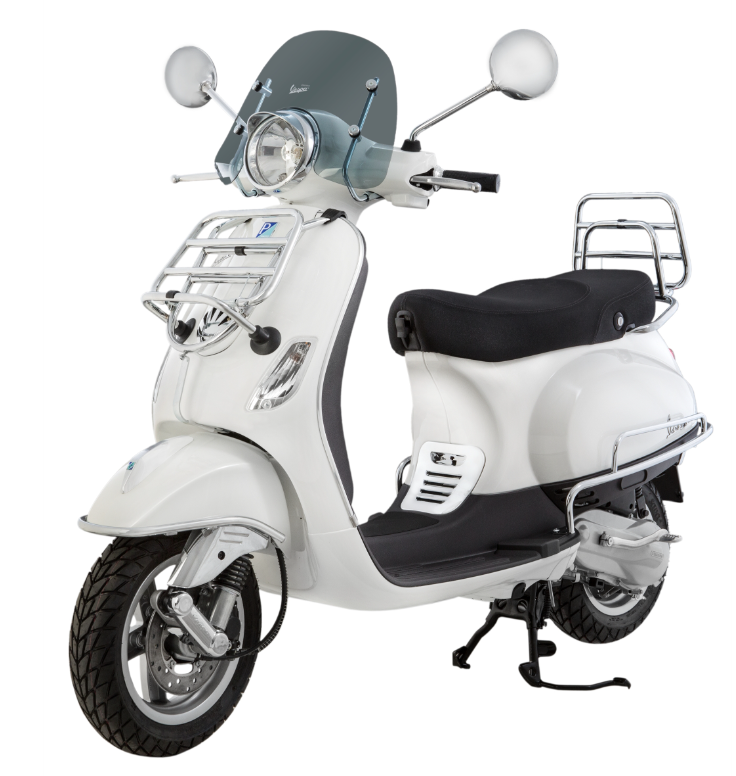 Gepäckträger hinten für Vespa LX /​LXV /​S 50-150ccm, klappbar, chrom