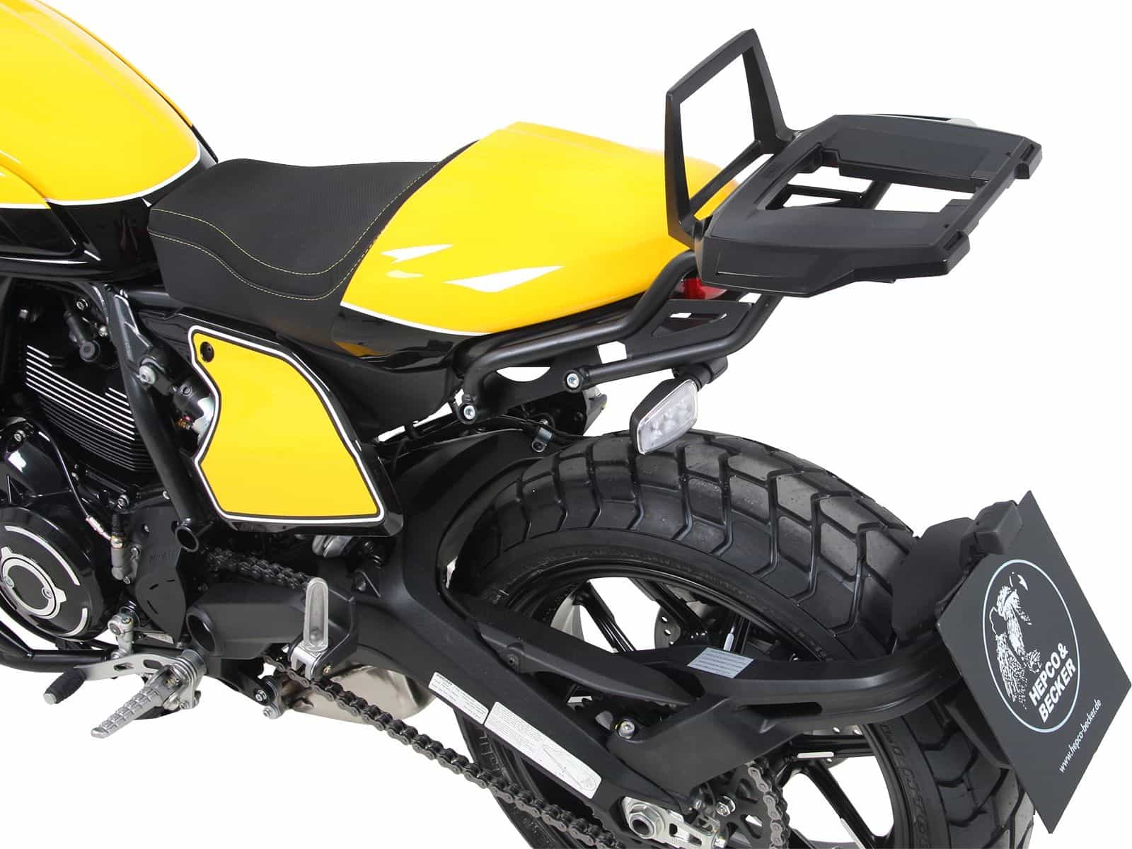 Alurack Topcaseträger schwarz für Ducati Scrambler 800 (19-22) Hepco & Becker