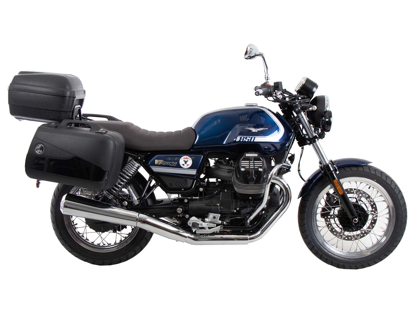 Rohrgepäckbrücke Topcase-Träger chrom für Moto Guzzi V7 850 Special/Stone/Centenario (21-24)