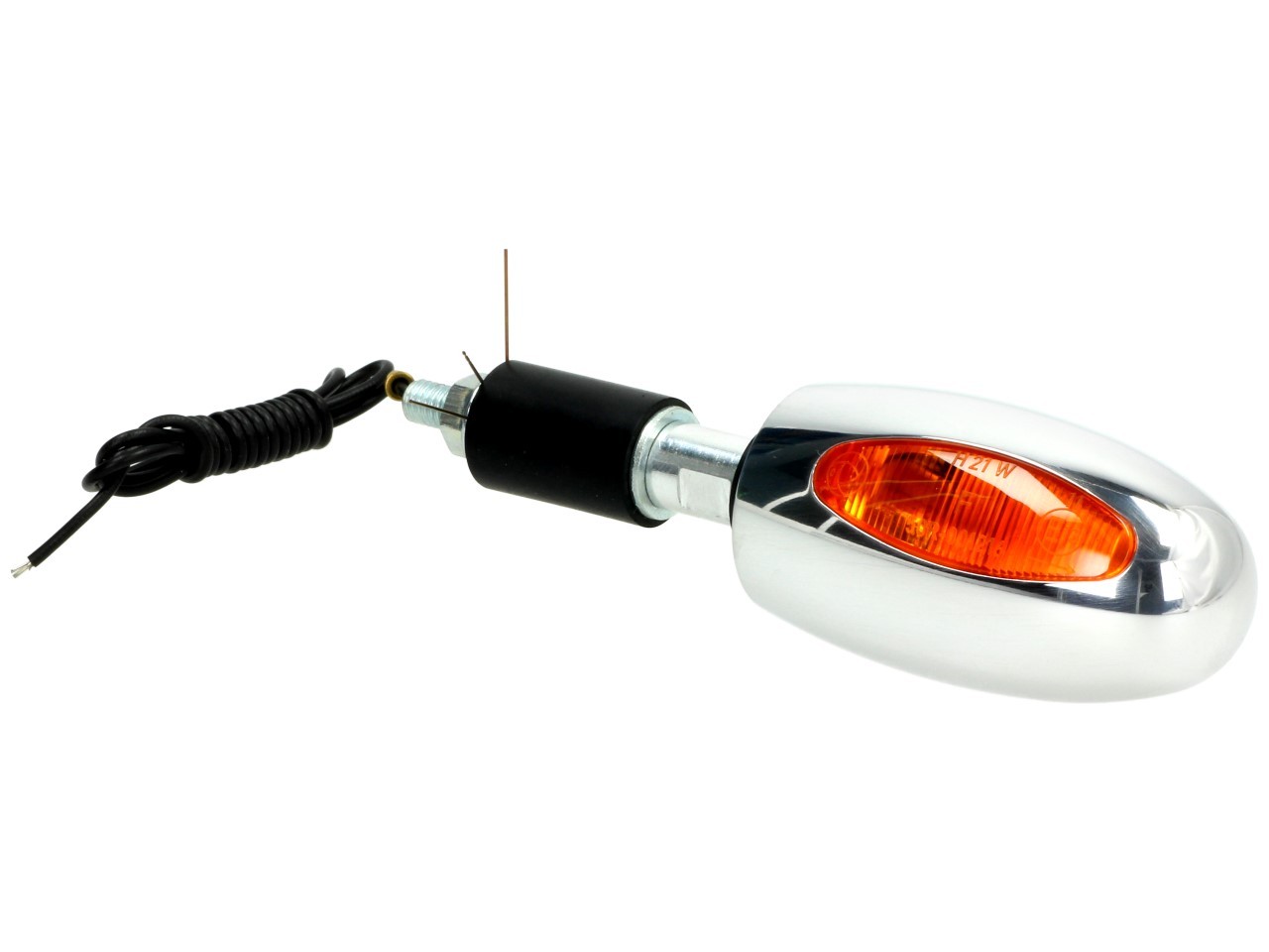 Kellermann Blinker, BL 1000 yellow, Aluminium, Halogen, VR/VL, 12 V, 21 W, chrom poliert, glänzend