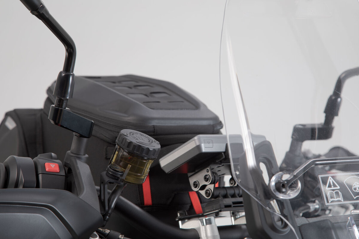 SW-Motech Spiegelverlängerung schwarz für Aprilia Tuono 660, Tuareg 660 /Rally