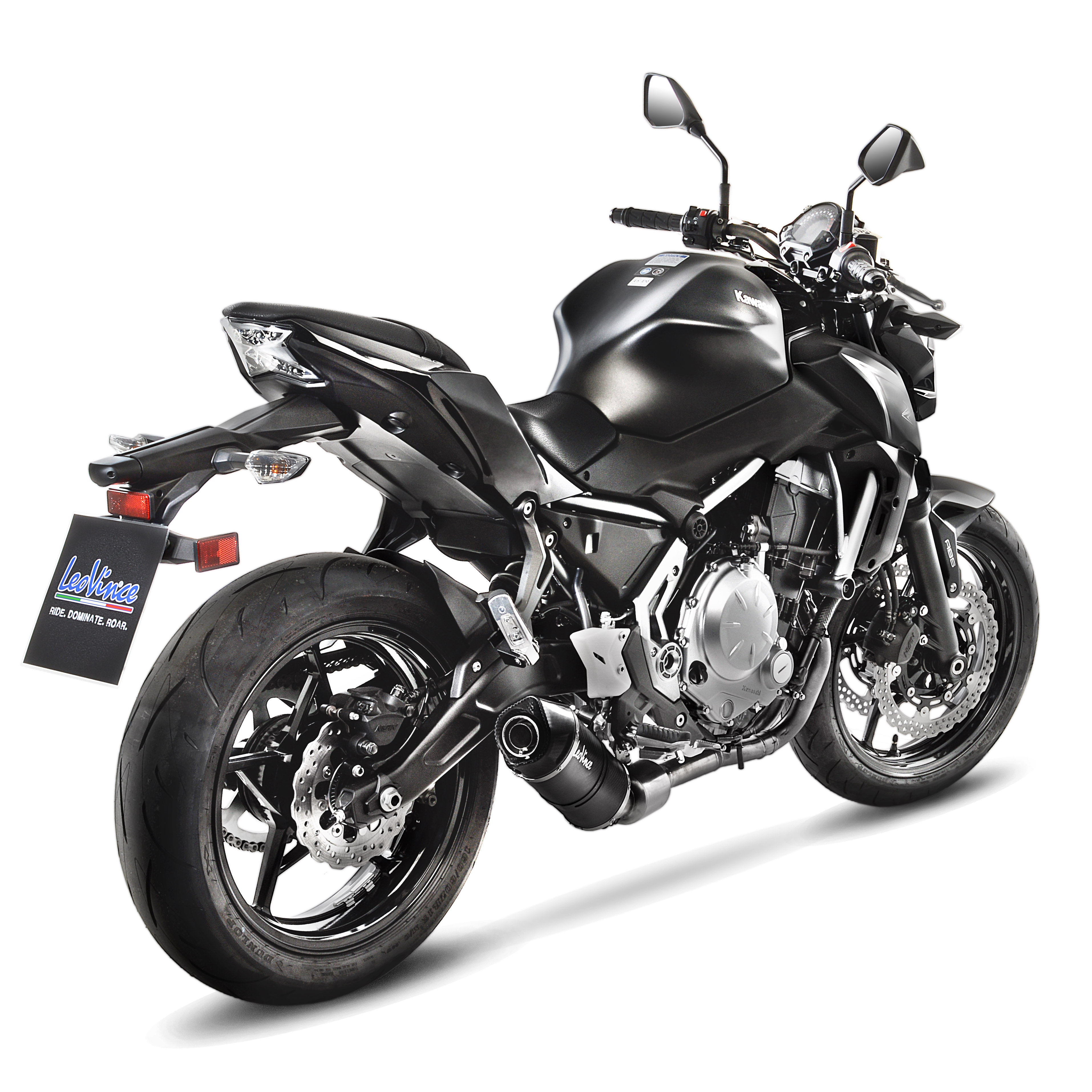 LeoVince Auspuffanlage SBK LV One Evo 2, Carbon, Komplettanlage für Z 650 / Ninja 650 (Bj.17-19)