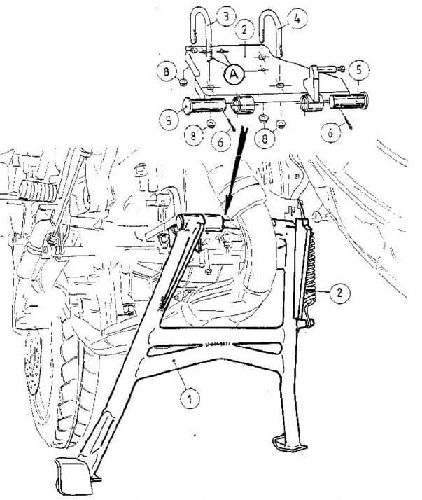 Hauptständer schwarz für Honda CB 600 F Hornet /S (98-02) Hepco & Becker