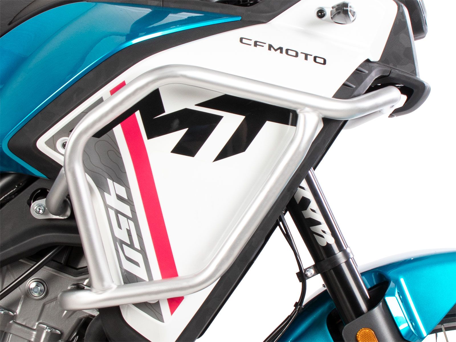 Tankschutzbügel silber für CF Moto 450 MT (24-) Hepco & Becker