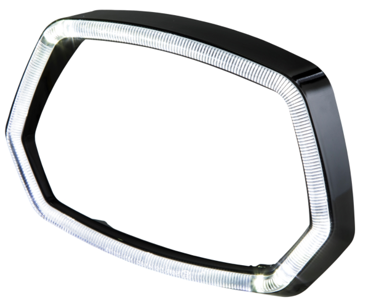 Lampenring schwarz glänzend LED Leuchtring für Vespa Sprint 50ccm 2T/​4T ('13-'18)