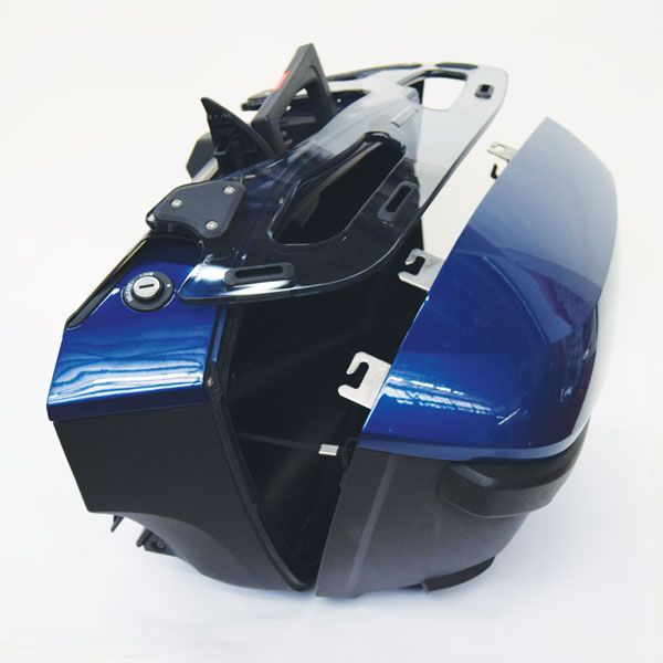 Gepäckträger für Seiten-Koffer BMW K 1600 GT/GTL, R 1250 RT, R 1200 RT, PMMA, transparent