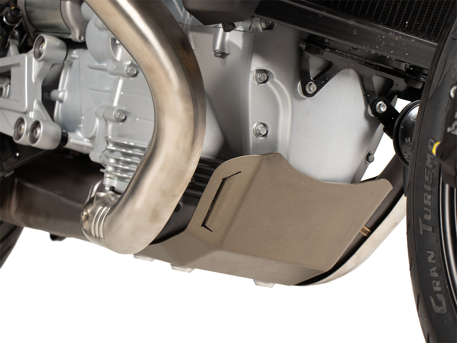 Bugspoiler Eloxal Titan für Moto Guzzi V100 Mandello /S Hepco & Becker