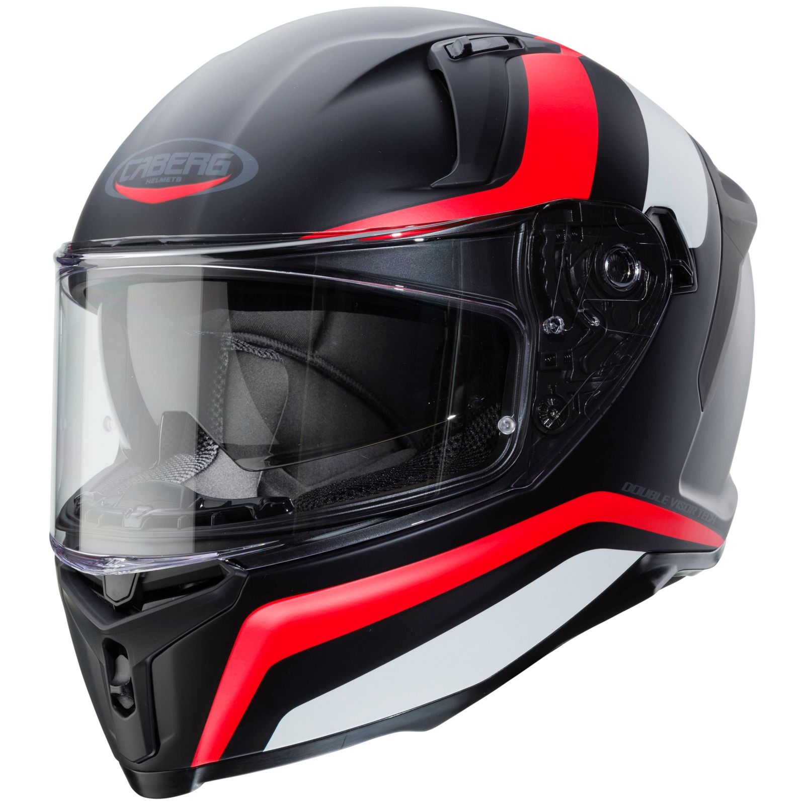Caberg Helm Avalon Blast, matt-schwarz/weiß-rot