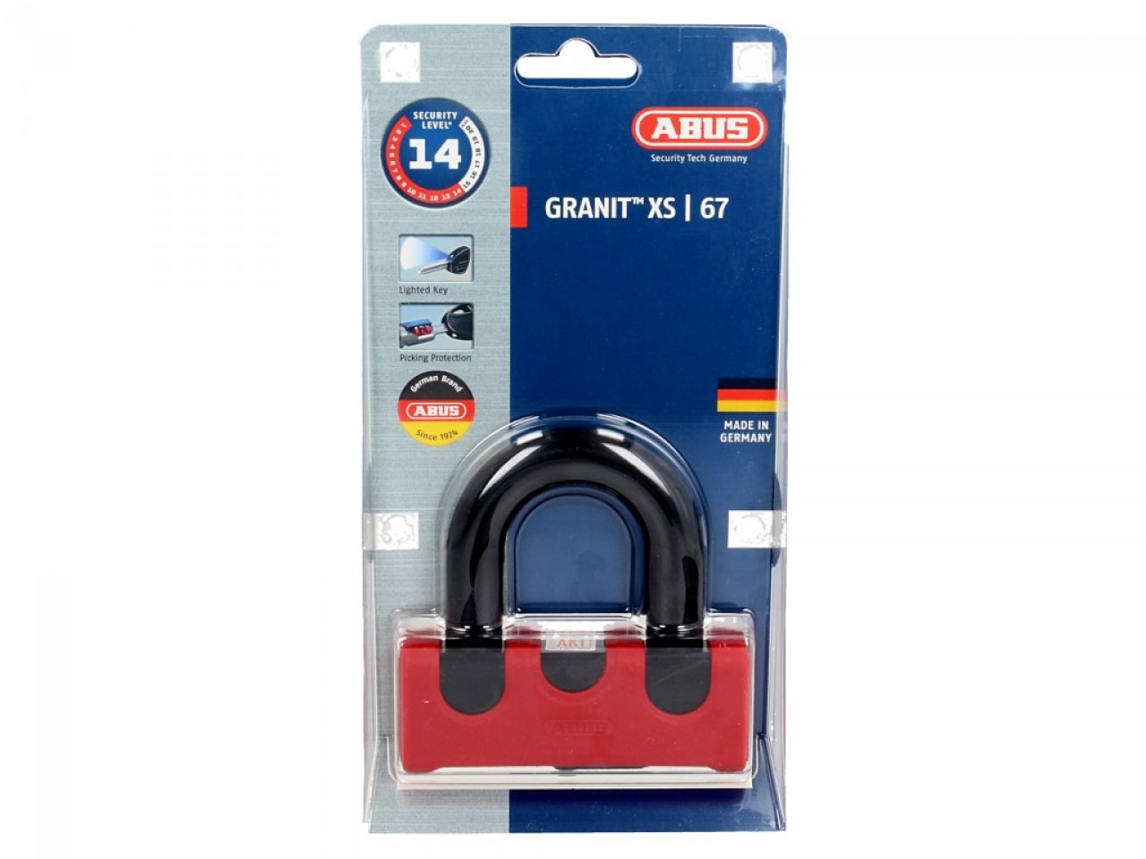 ABUS Bügelschloss Granit Power XS 67 für Motorrad, Scooter & Vespa