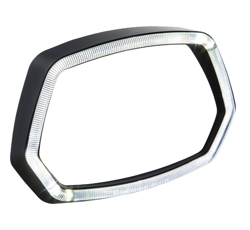 Lampenring LED Leuchtring für Vespa Sprint 50ccm 2T/​4T, schwarz matt