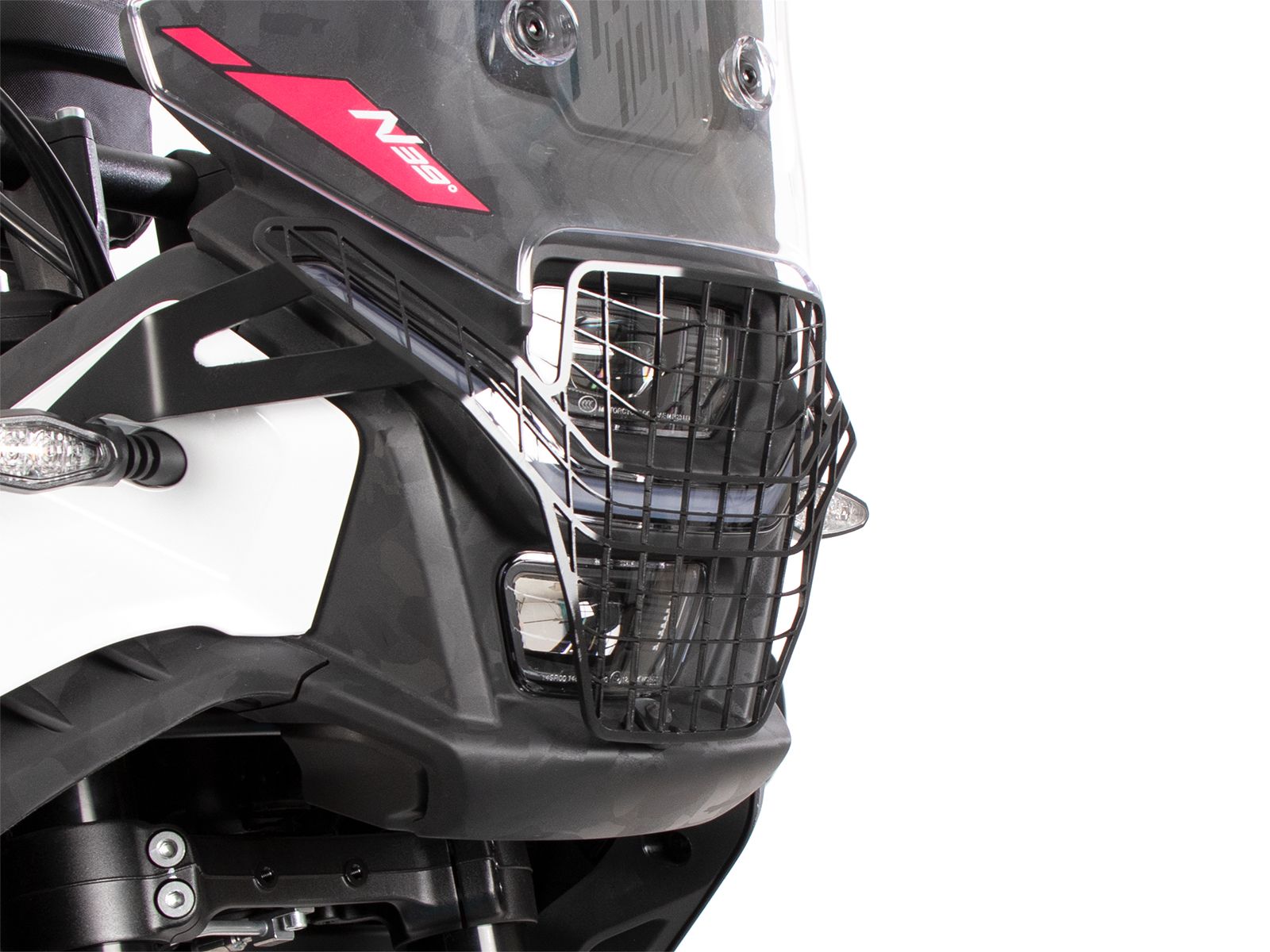 Lampenschutzgitter schwarz für CFMoto 450 MT (24-) Hepco & Becker