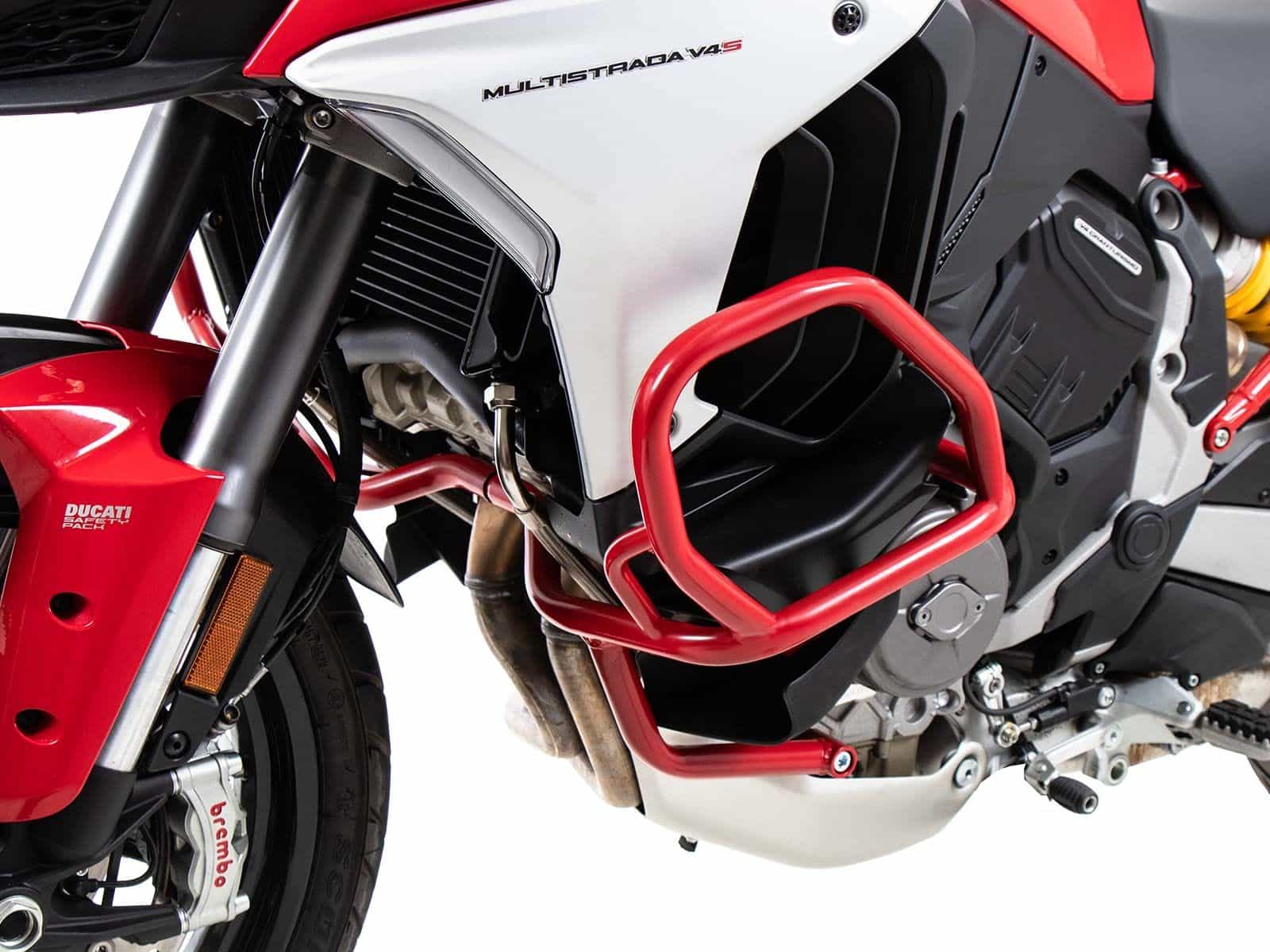 Motorschutzbügel rot für Ducati Multistrada V4 /S /Pikes Peak /Rally /RS (25-) Original