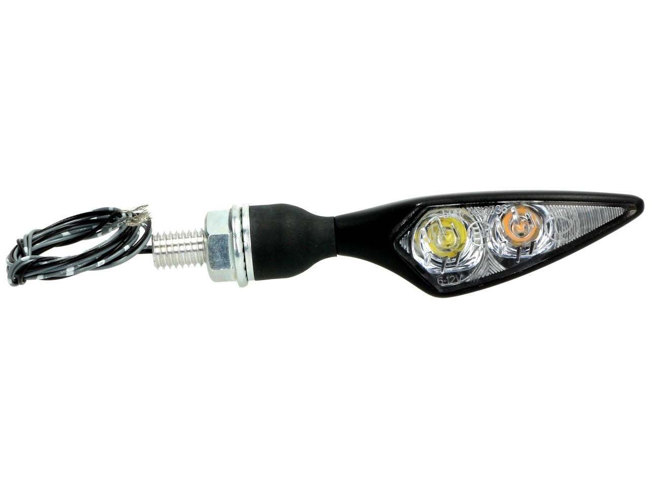 Kellermann Blinker, Rhombus PL, Stahl, LED, vorne links, 12 V, schwarz seidenmatt, E-geprüft