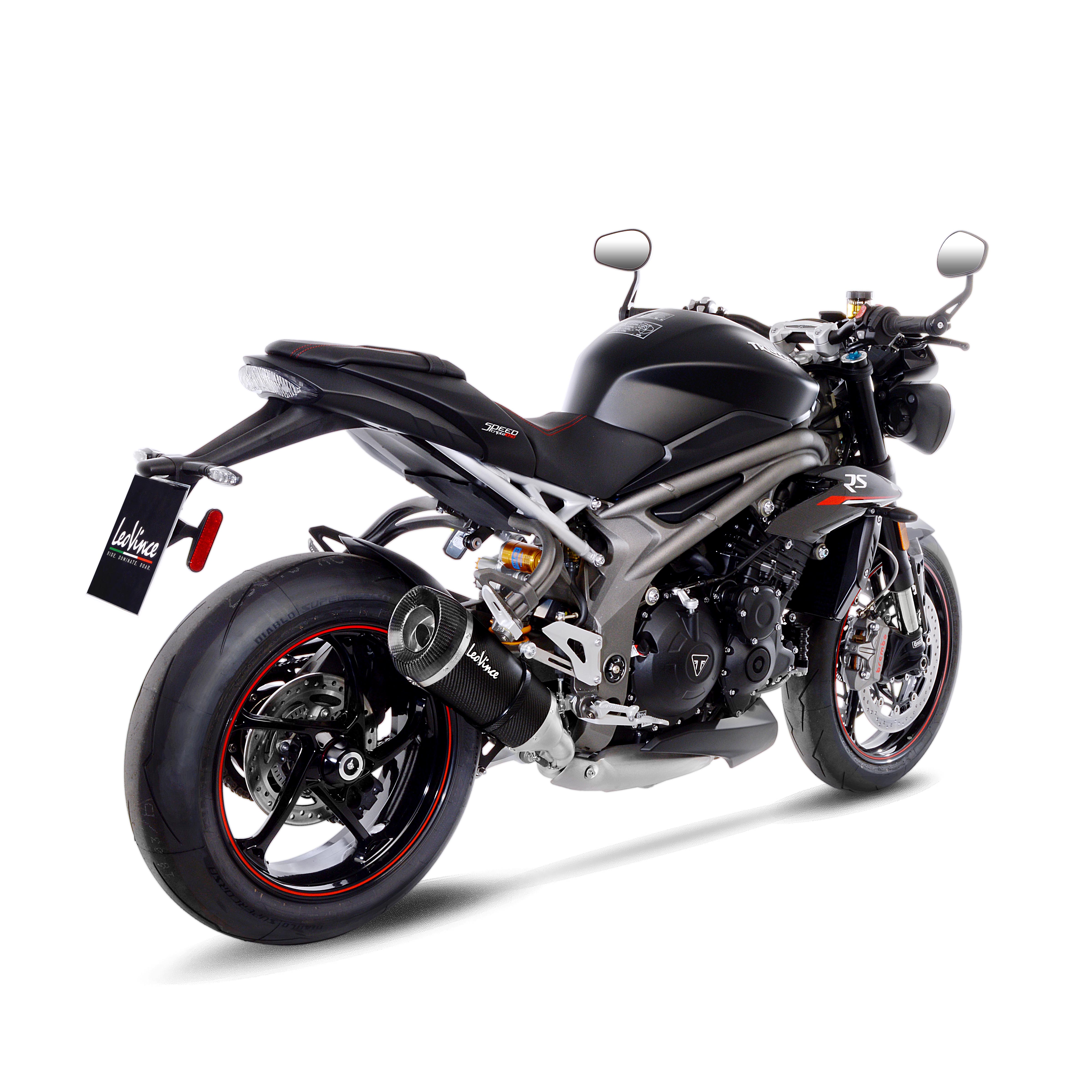 LeoVince Auspuffanlage Factory S, Carbon, Slip On für Triumph Speed Triple 1050 RS / S (18-19)