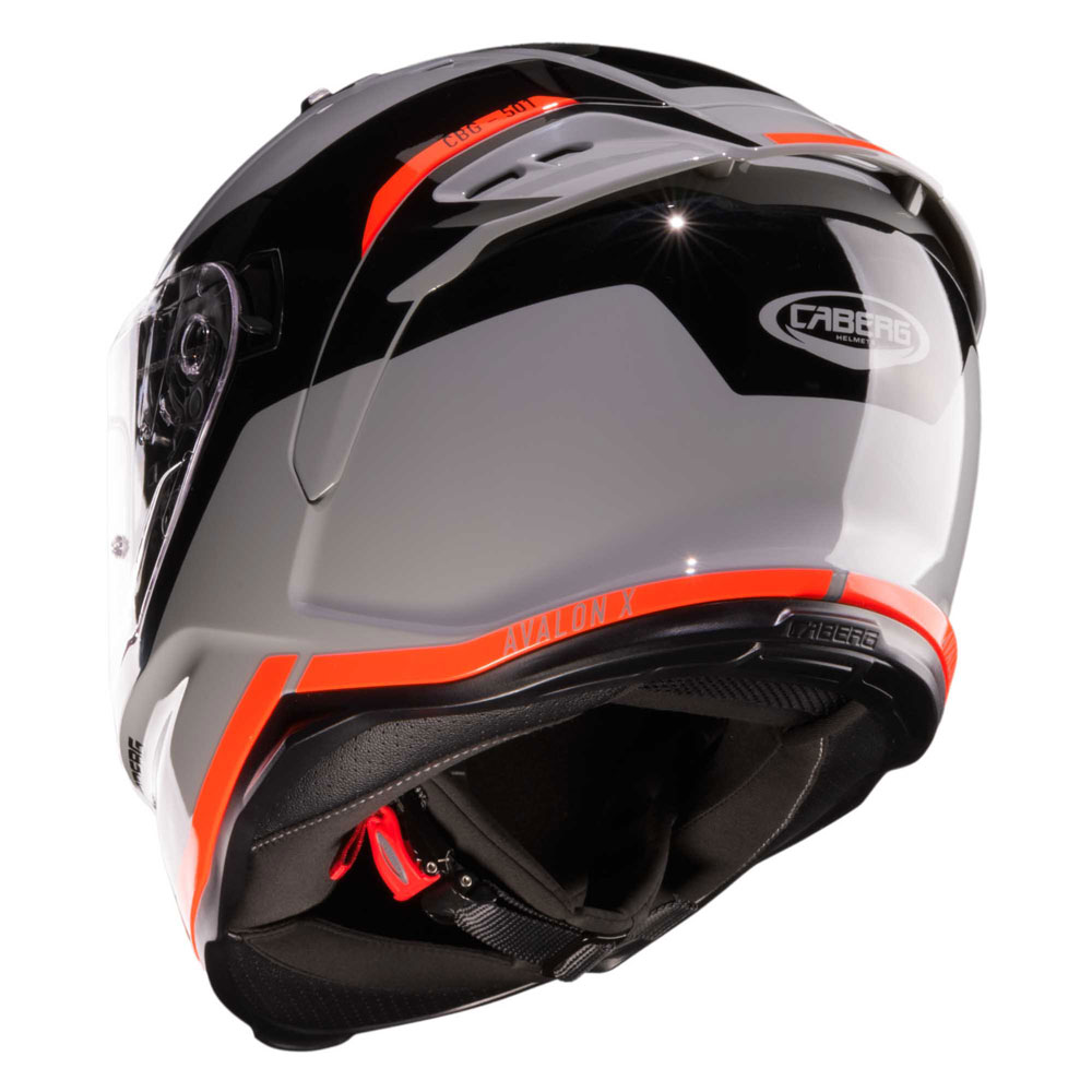 Caberg Helm Avalon X Pure grau/schwarz-fluo-rot