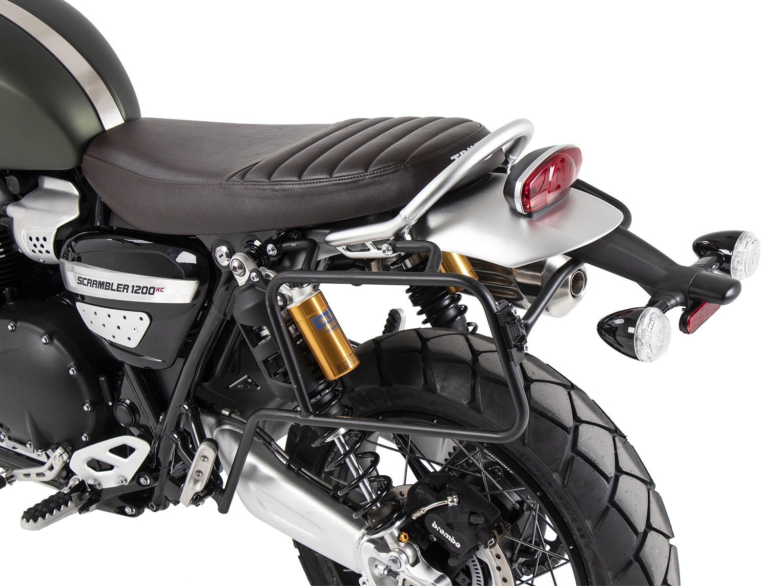 Seitenkofferträger festverschraubt einseitig links schwarz für Triumph Scrambler 1200 XC (2019-)
