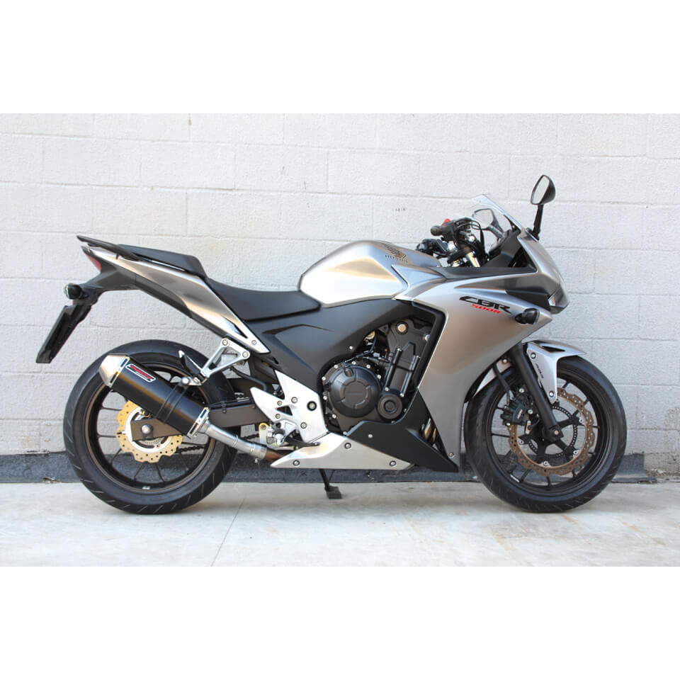 Takkoni Endtopf Honda CB 500 F /X, CBR 500 R, Edelstahl schwarz, E-geprüft, Euro4
