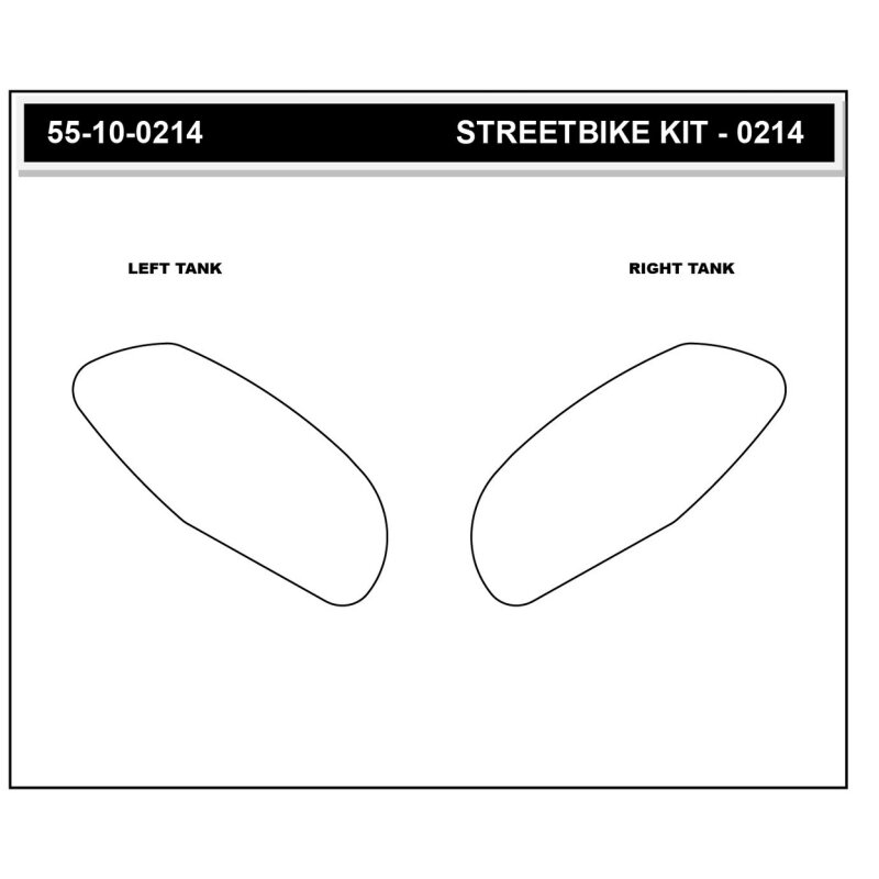 Stompgrip Tank Pad klar, Volcano, Streetbike Tank Kit - Tank Seiten, für Ducati Panigale V4, V4S, Pa