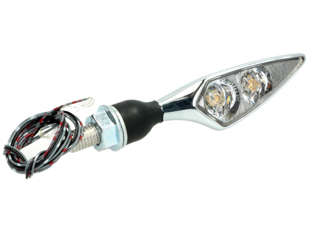Kellermann Blinker, Rück- und Bremslicht, Rhombus DF, Stahl, LED, HR, 12 V, chrom glänzend, M8x20