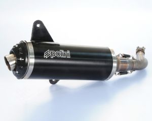 Polini, Auspuffanlage Aluminium, schwarz, E-Gutachten