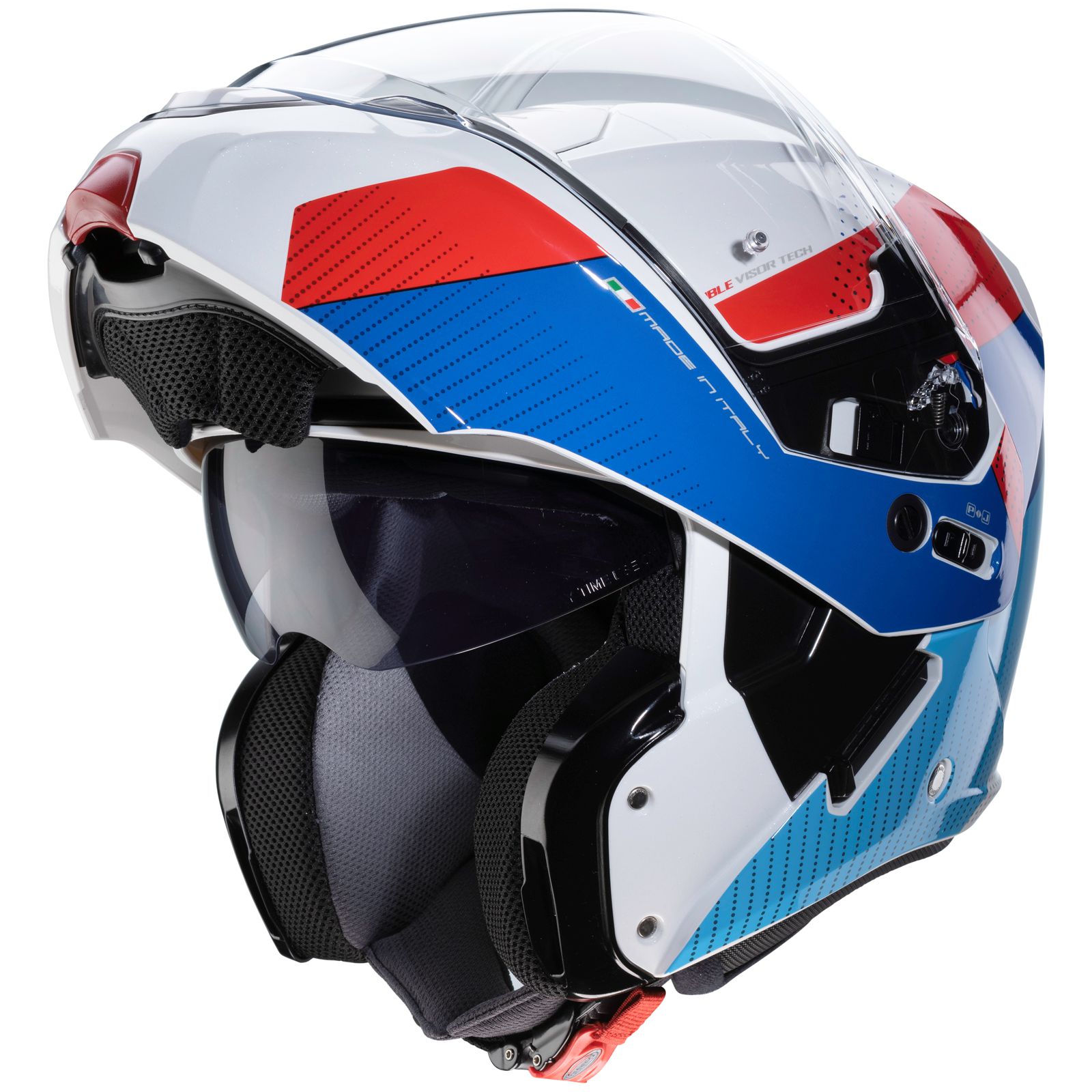 Caberg Helm Horus Scout, weiß metallic/rot-blau