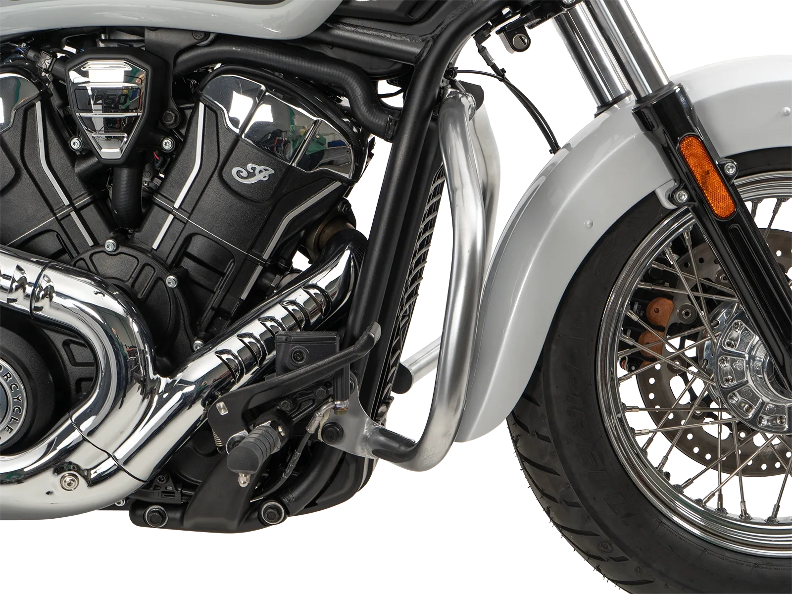 Motorschutzbügel chrom für Indian Scout Sixty Classic (25-) (mit vorverlegter Fußrastenanlage)