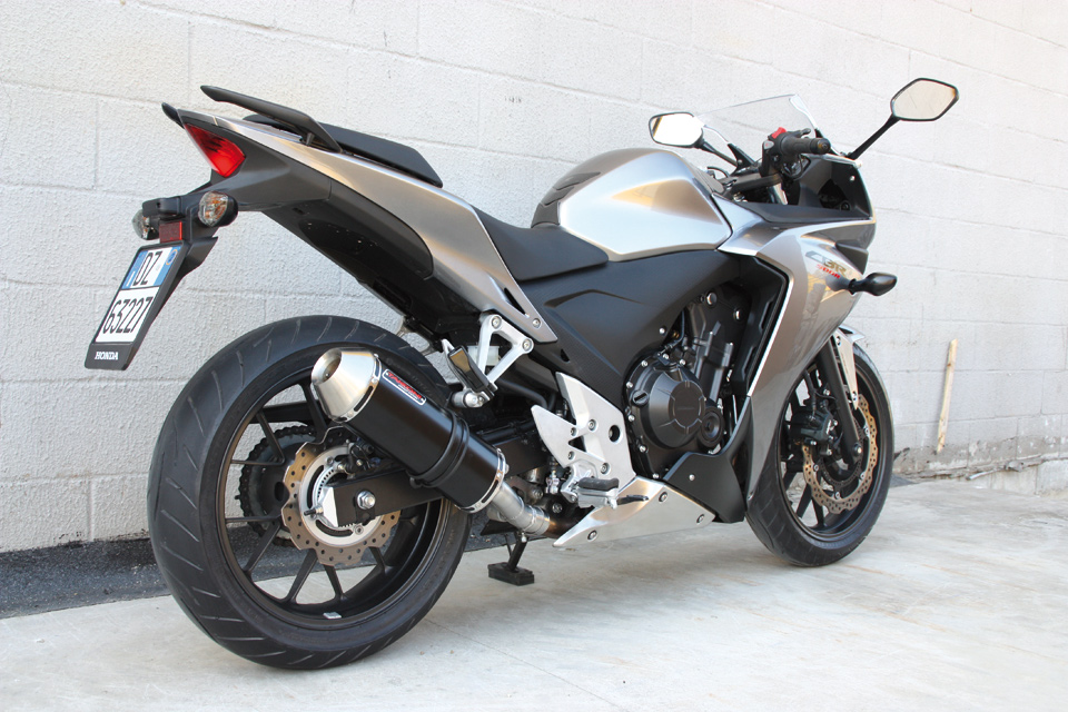 Takkoni Endtopf Honda CB 500 F /X, CBR 500 R, Edelstahl schwarz, E-geprüft, Euro4