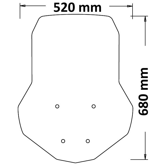 Mittelhohes Windschild klar mit Serigrafie für Aprilia SR GT 125 / 200