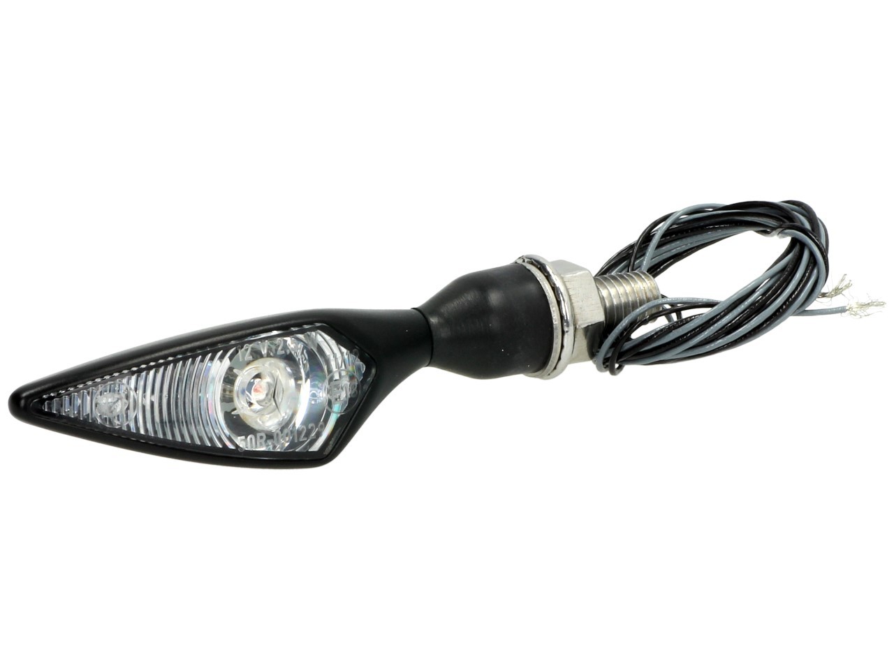 Kellermann Blinker, Rhombus, Stahl, LED, VR/HL, 12 V, schwarz seidenmatt, M8x20, E-geprüft