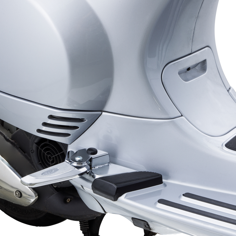Fußrasten rechts und links für Vespa LX /​LXV /​S 50-150ccm, chrom/chrom