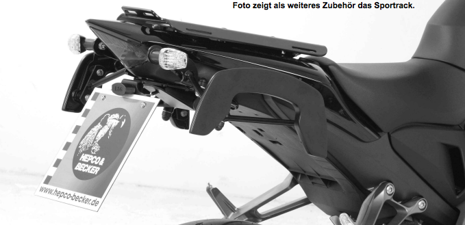 C-Bow Seitenträger schwarz bei Verwendung von R&G Kennzeichenhalter für Honda CB 1000 R (08-16)